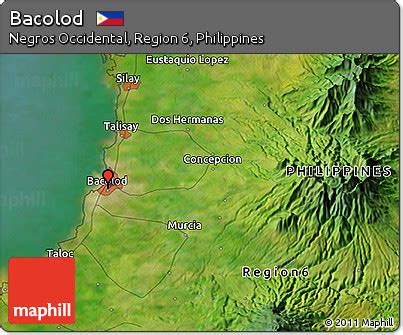 Bacolod satellite map .